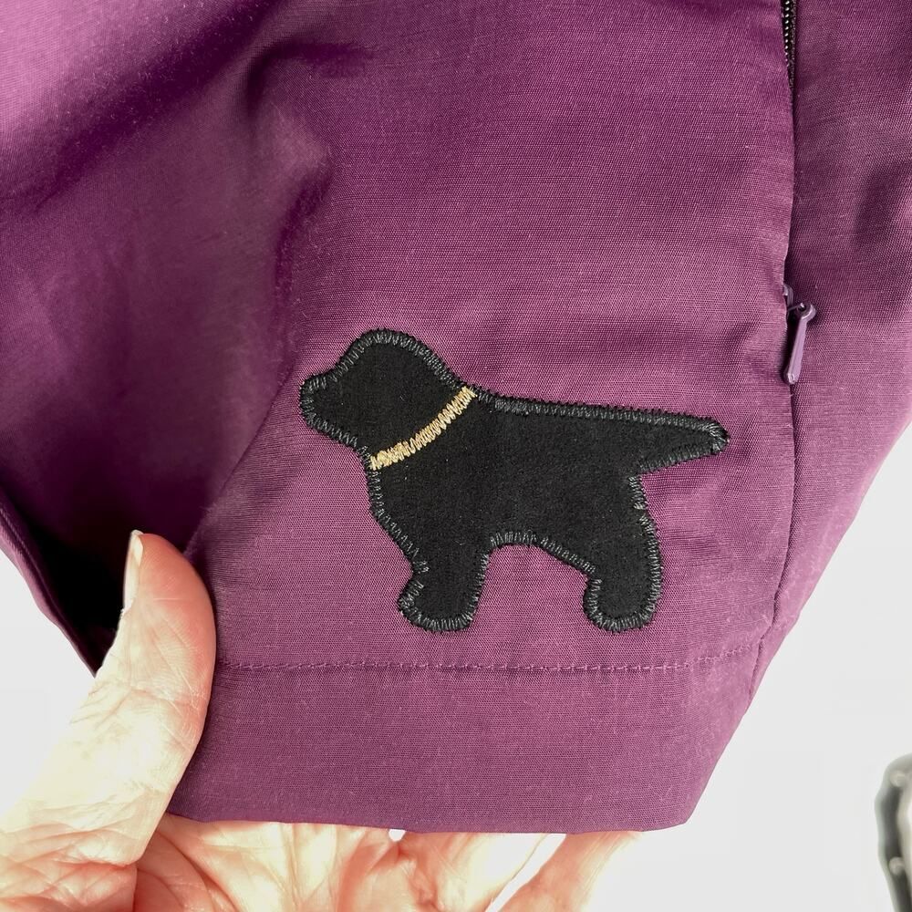 Eileen Fisher Women's Cotton Blend CUSTOM Dog Vest Size MP Zip Purple Eggplant - Picture 2 of 12